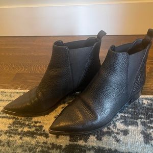 Acne Studios Jensen black booties, rubber sole protector from cobbler on bottoms
